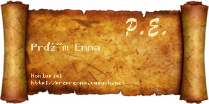 Prém Enna névjegykártya